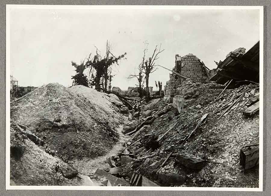 C. C. Pierce, English Trench near Ypres, A.E.F. France, 1919, gelatin silver print, 5 x 6 7/8 in. The Huntington Library, Art Museum, and Botanical Gardens.