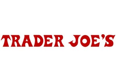 Trader Joe's logo in red font.