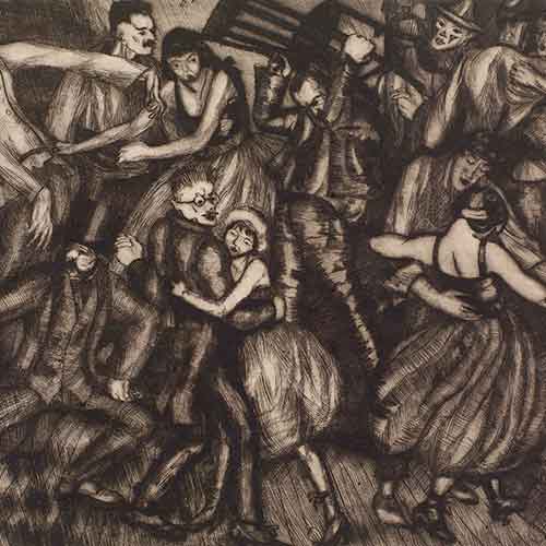Print of dancing people from 1919