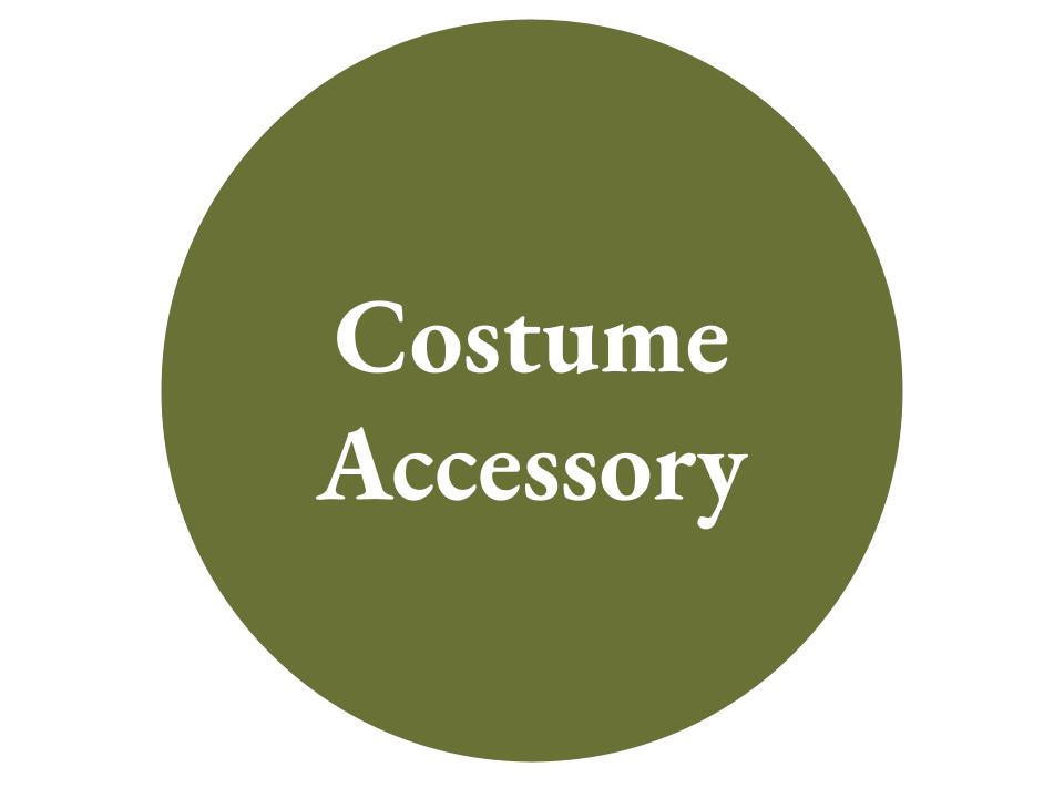 The text Costume Accessory inside a green circle.