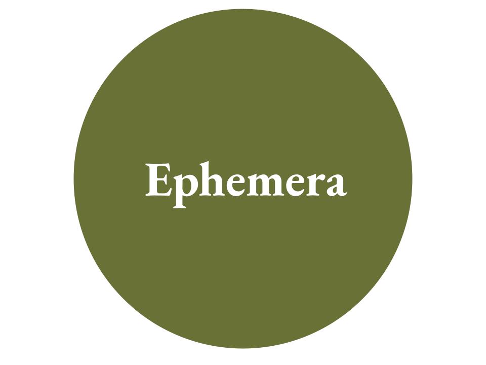 The text Ephemera inside a green circle.