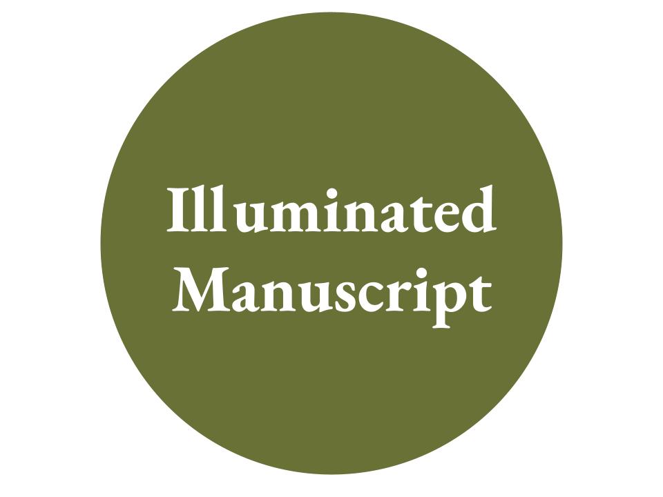 The text Illuminated Manuscript inside a green circle.