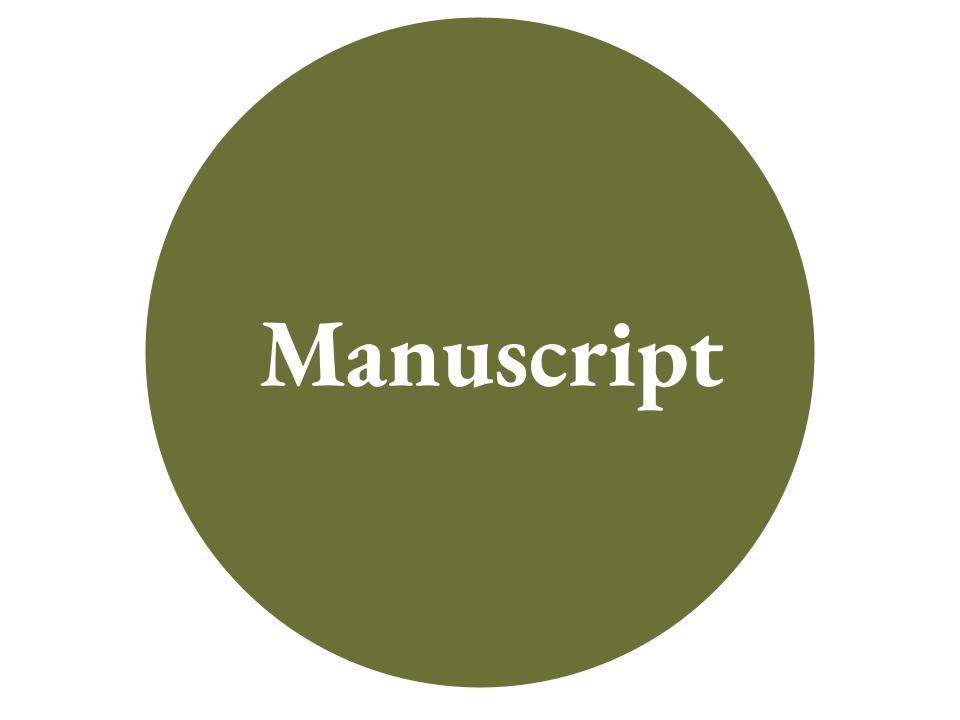 The text Manuscript inside a green circle.