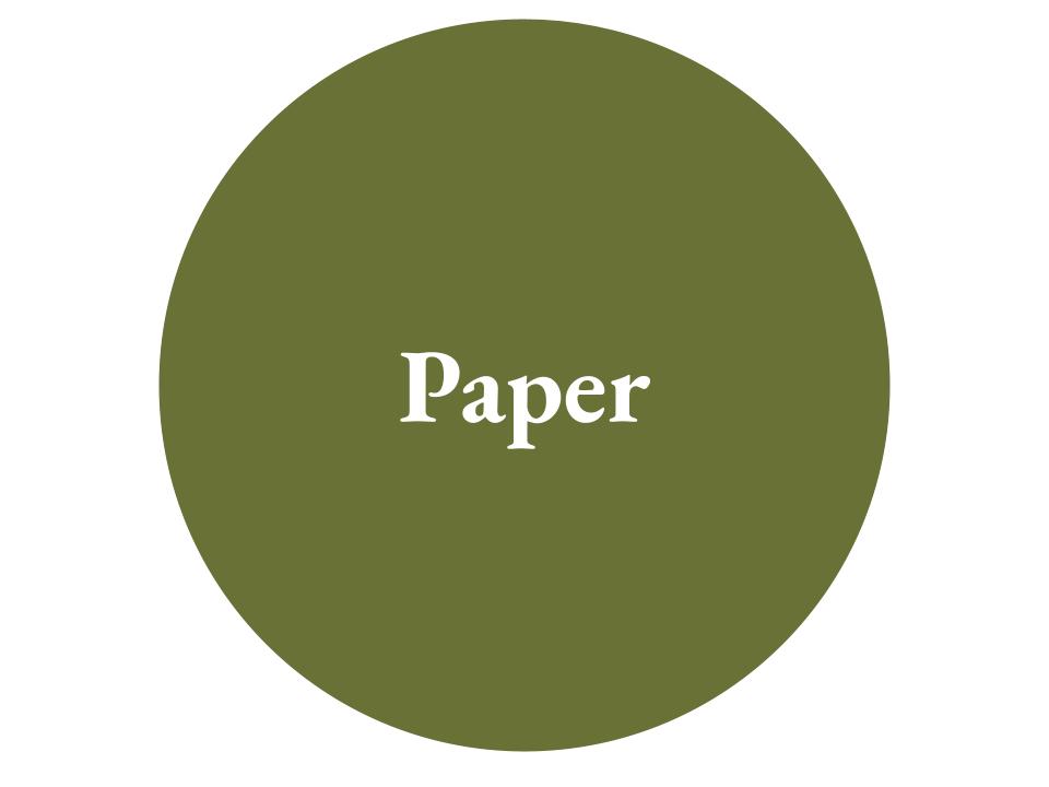 The text Paper inside a green circle.