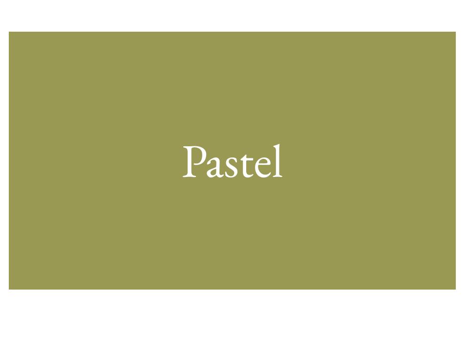 The text Pastel inside a green rectangle.