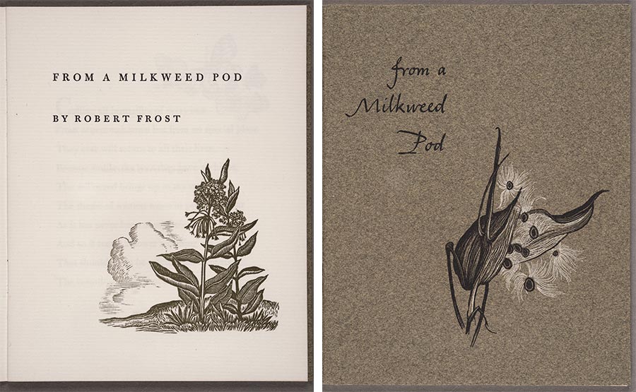 Robert Frost booklet woodblock prints by Thomas W. Nason