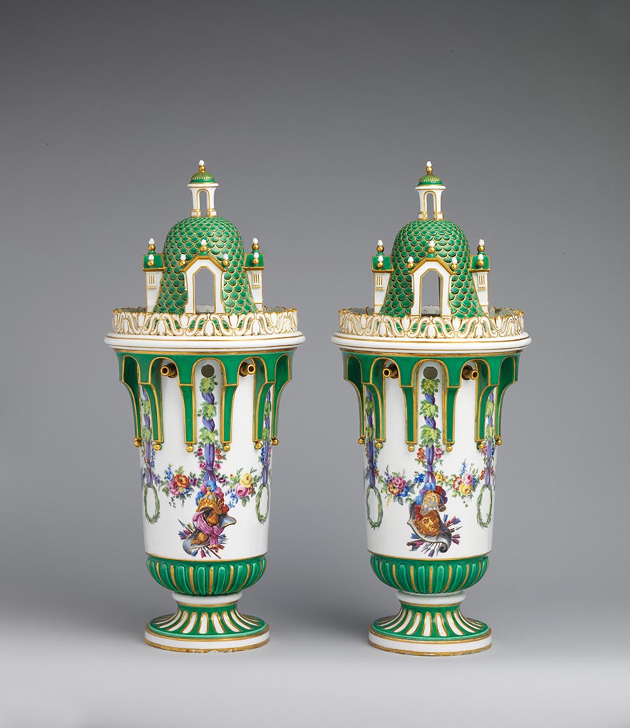 Sèvres Manufactory’s pair of tower vases with covers