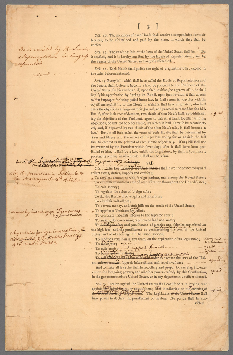 George Mason’s annotated copy of the Report of the Committee of Detail