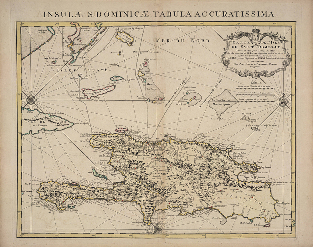A map of the island of Saint-Domingue.