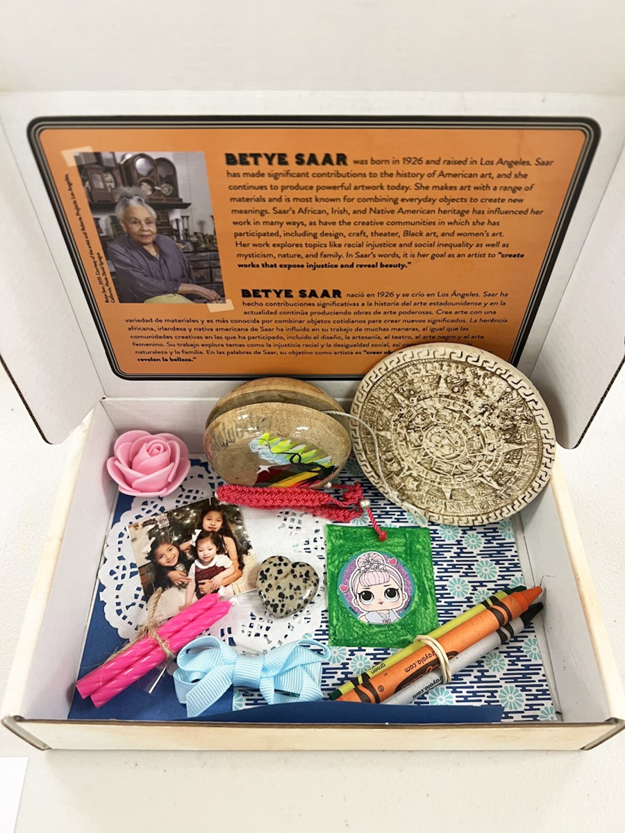 The Betye Saar Art Box represents collaboration between five institutions: the Autry Museum of the American West, the California African American Museum, the Hammer Museum, The Huntington, and the Los Angeles County Museum of Art.