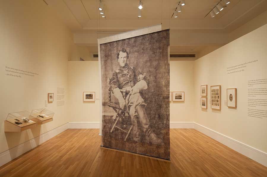 Portrait of a Union Soldier, Chattanooga, Tennessee, ca. 1863-64, by Isaac H. Bonsall (1833-1909), as seen during the Civil War photographs exhibition at The Huntington’s MaryLou and George Boone Gallery in 2013.
