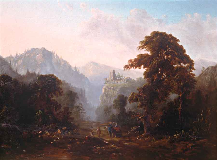 Although he had no formal fine art training, Robert S. Duncanson became the first African-American artist with an international reputation. His Landscape with Ruin, ca. 1853, likely dates to the period after his return from Italy to Cincinnati, Ohio, where he had launched his career as an artist.