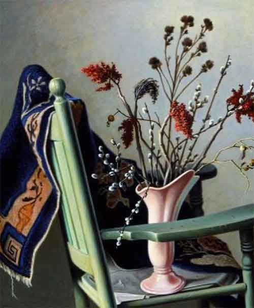 "Still Life with Green Chair" (1950) by Roger Medearis