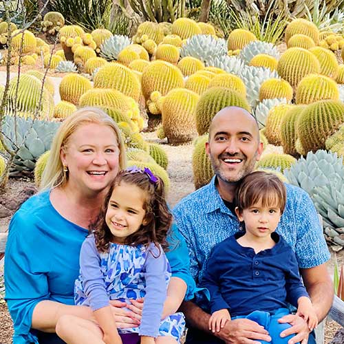 The Joshi Family in the Desert Garden