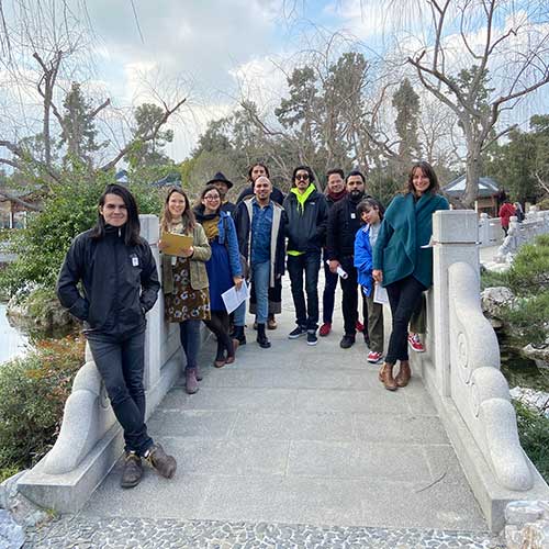 HOLA instructors in the Chinese Garden