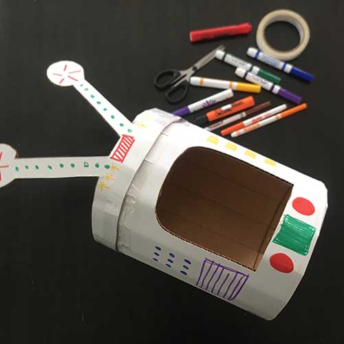 Cardboard robot helmut