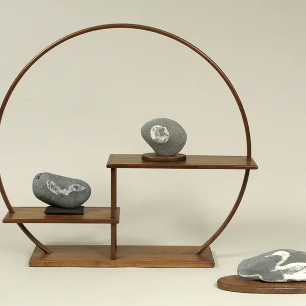 viewing stones in a circular stand