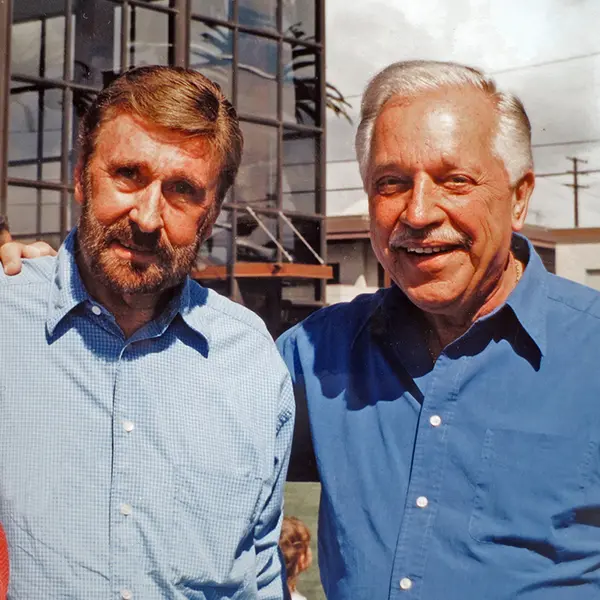 Victor Gail (right) and his partner, Thomas Oxford, in 2001