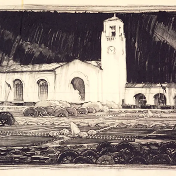 Drawing of Los Angeles Union Passenger Terminal