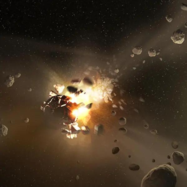 Clashing asteroids