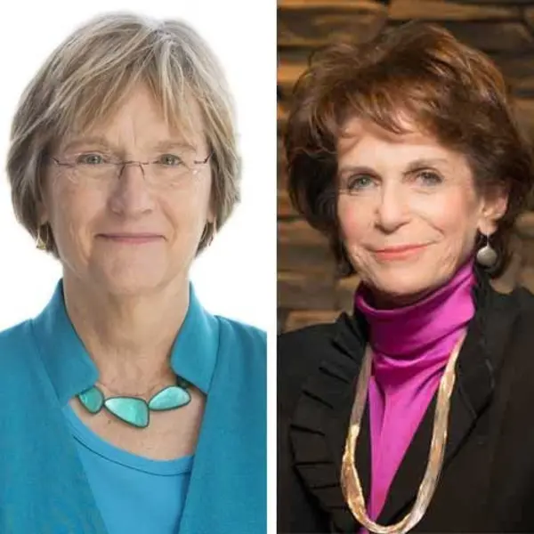 Side-by-side photos of Karen R. Lawrence (left) and Drew Gilpin Faust (right).