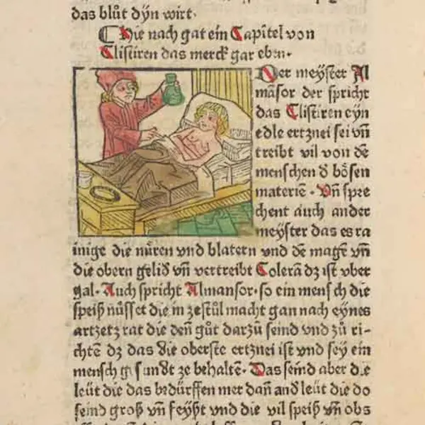Detail of a rare book before 1501