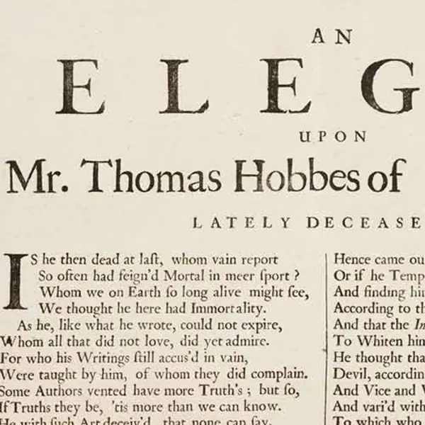 The elegie of Thomas Hobbes