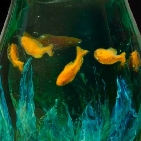 Tiffany Studios, Aquamarine Vase, Favrile glass