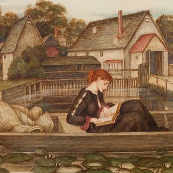 John Roddam Spencer Stanhope, The Millpond, n.d. Watercolor and bodycolor. Huntington Library, Art Collections, and Botanical Gardens.