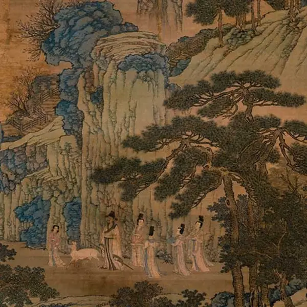 Detail of Ming dynasty hanging scroll