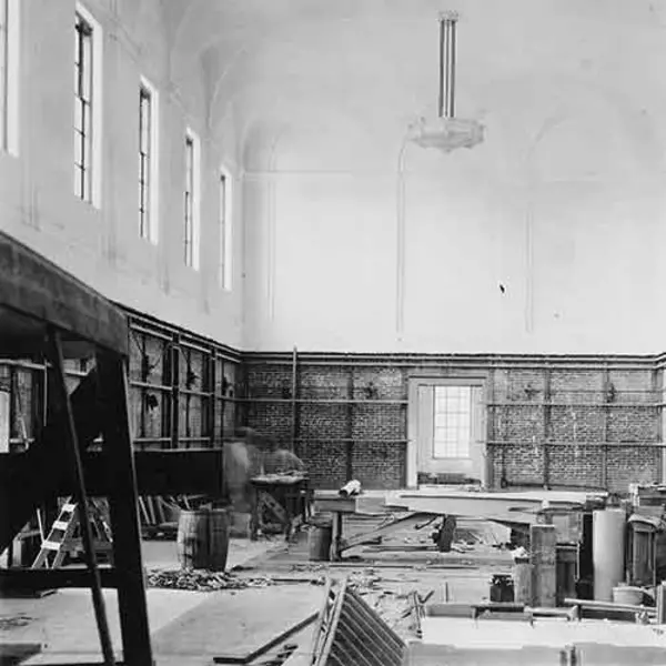 Early interior of the Huntington Library Building in 1919-1920