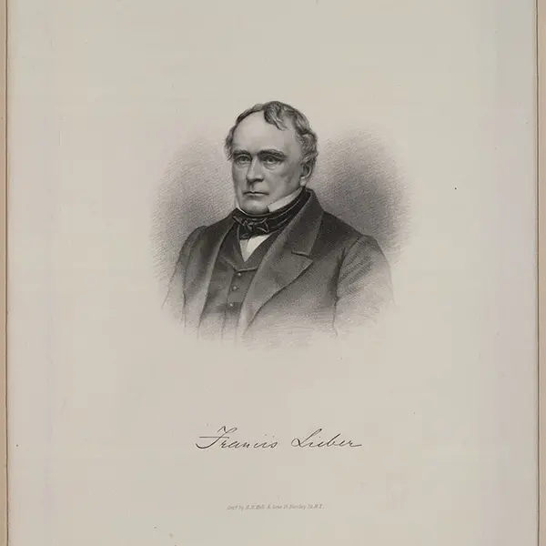 Engraved portrait of Francis Lieber