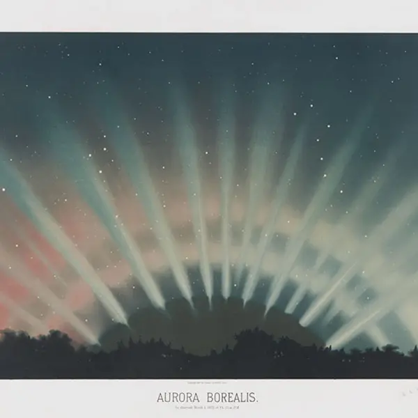 Detail of E. L. Trouvelot Aurora Borealis
