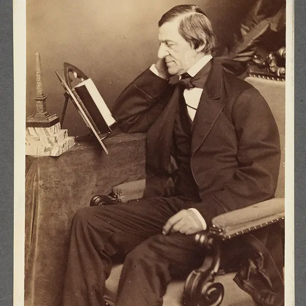 Portrait of Ralph Waldo Emerson, ca. 1860, photo by Allen & Rowell.