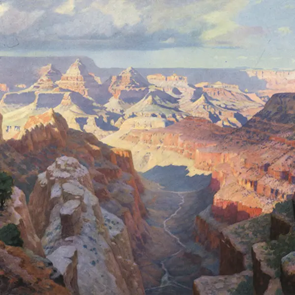 William R. Leigh, Grand Canyon (1911), as adapted for Fred Harvey Service dining car menu