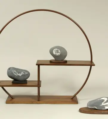 viewing stones in a circular stand