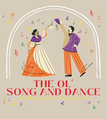 Two people dancing in a drawing of purple and orange hues. Text below says, “Join the GFBLA Concert Band for the Ol’ Song and Dance.”