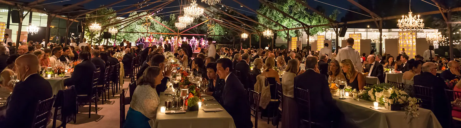 Guests at a dinner party at The Huntington