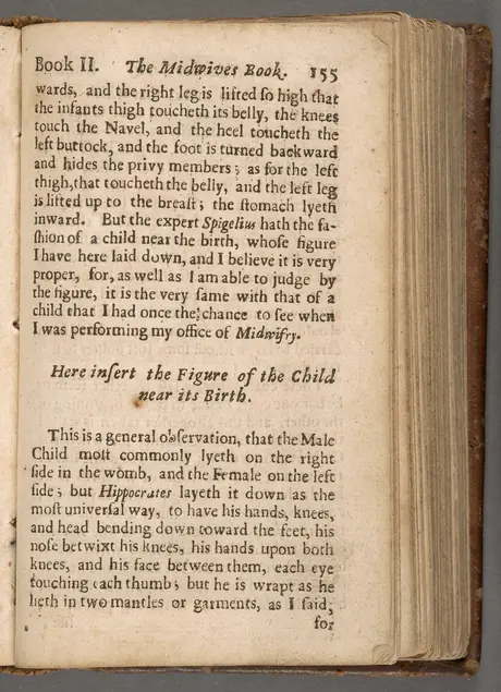 English text on a page in an old book.