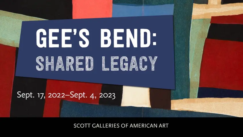 Color block banner for Gee's Bend exhibition