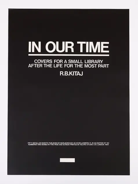 Black book cover with centered white text, the largest print reads "In Our Time."