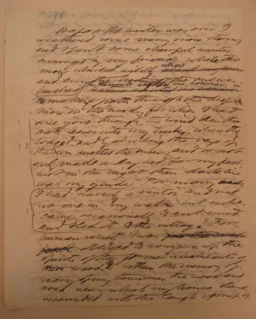 Henry David Thoreau (1817–1862), Walden, autograph manuscript, page 127, 1846–1853. The Huntington Library, Art Museum, and Botanical Gardens.