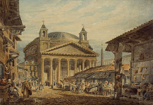 George Cooper (British, active 1792-1830), Pantheon, undated, watercolor, Gilbert Davis Collection.