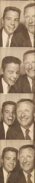 Don Bachardy and Christopher Isherwood in a photobooth