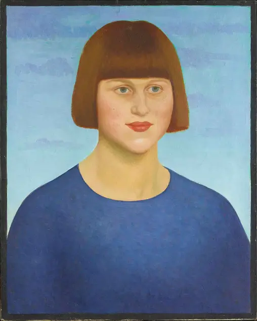 Mark Gertler, Portrait of Dora Carrington, 1912. Oil and tempera on canvas, 20 x 16 in.