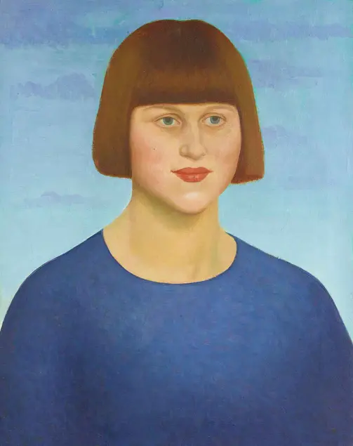 Mark Gertler (British, 1891–1939), Portrait of Dora Carrington, 1912. Oil and tempera on canvas, 20 x 16 in. The Huntington Library, Art Museum, and Botanical Gardens. 