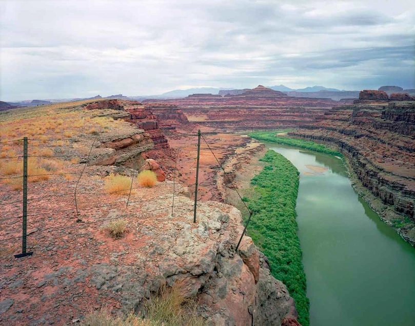 Karen Halverson, Shafer Trail, near Moab, Utah from the Downstream series, 1994–95. Archival pigment print; 24 x 20 in. Courtesy of the Artist.