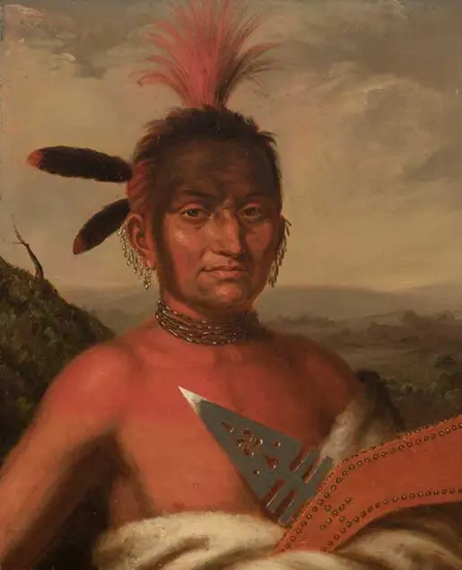 Charles Bird King (1785-1862), Moanahonga (Great Walker), An Ioway Chief