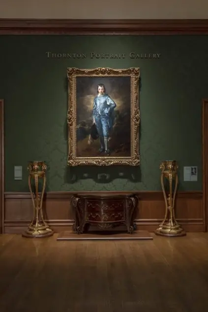 The Blue Boy portrait on gallery wall
