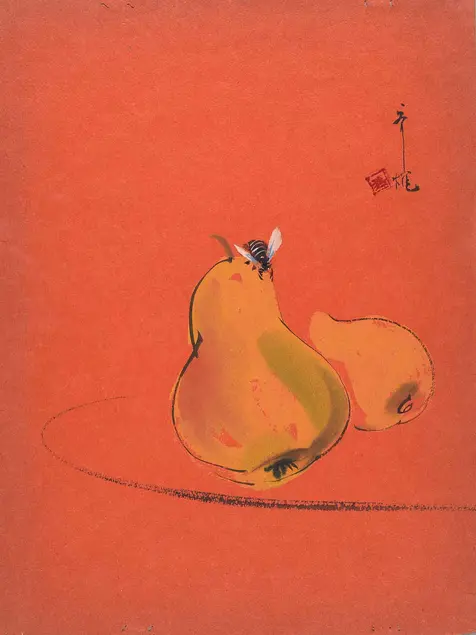 Dragon’s Den menu cover, illustrated by Chinese American artist Tyrus Wong, ca. 1935. The Huntington Library, Art Museum, and Botanical Gardens.